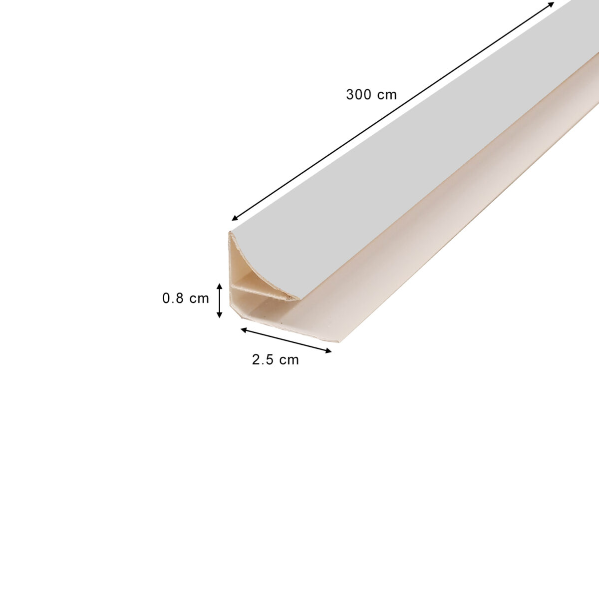 Perfil PVC  Cornisa blanca 300 cm  terminación cielo - Imagen 2