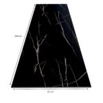 Revestimiento UV muro interior baño u cocina tipo mármol diseño grande negro brillante 240x61cm - Imagen 2