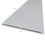 Revestimiento PVC interior diseño tableado veta madera blanca - Imagen 3
