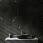 Revestimiento muro Interior laminada tipo mármol diseño grande sicilia negro 122 x 240 cm - Imagen 2