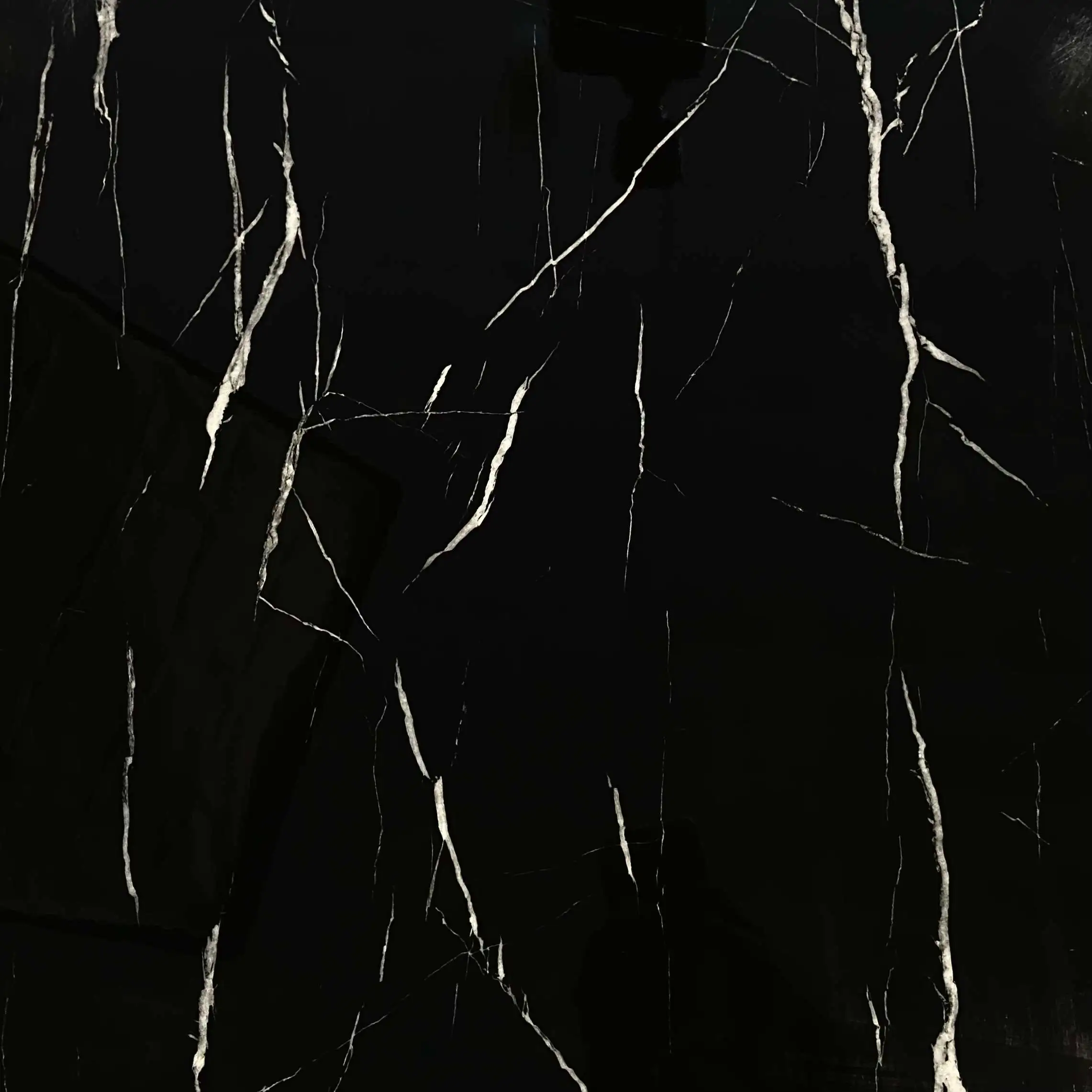 Revestimiento muro Interior laminada tipo mármol diseño grande sicilia negro 122 x 240 cm