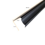 Perfil L aluminio 300 cm negro revestimiento siding metálico - Imagen 2
