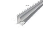 Perfil PVC 12 mm esquina interior blanco 300 cm para panel alveorlar aplicación muro cielo - Imagen 2
