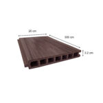 Revestimiento para muro y piso sustentable café nogal 300 cm - Imagen 2