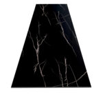 Revestimiento UV muro interior baño u cocina tipo mármol diseño grande negro brillante 240x61cm