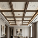 Revestimiento de cielo PVC interior diseño Luna Gris