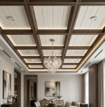 Revestimiento de cielo PVC interior diseño Luna Gris