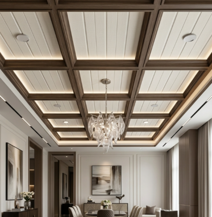 Revestimiento de cielo PVC interior diseño Luna Gris